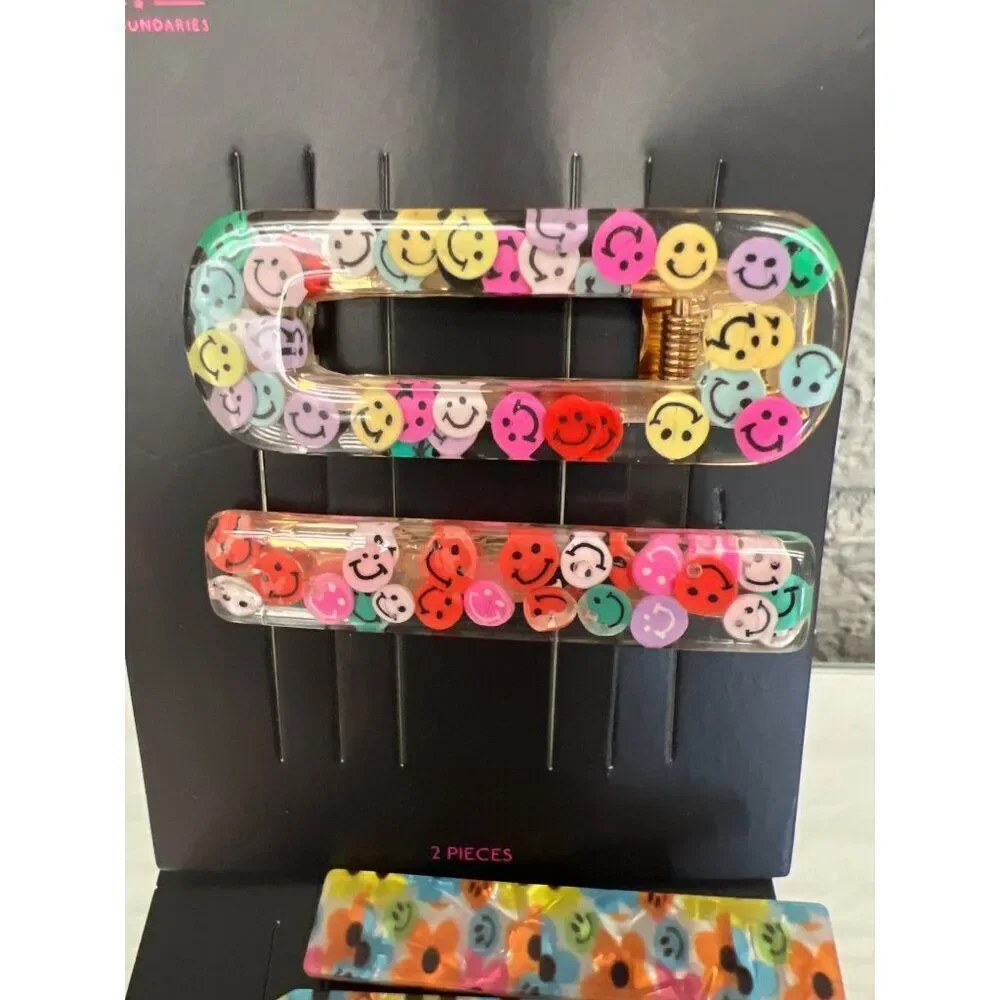 No Bo Hair Clips 6 Multicolored Clips